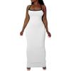 imagePINSV Women Summer Long Dress Casual Slip Sexy Slim Sleeveless Bodycon Maxi Dresses for Women White A XXL