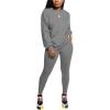 imagePINSV Womens 2 Piece Outfits Long Sleeve Sweatsuits Outfits Jogging Suits Sweat Loungewear SetsSolid Grey