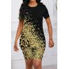 imagePINSV Womens 2 Piece Outfits Summer Printing Bodycon Short Pants Workout Sets27black Leopard Print