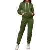 imagePINSV Sweatsuits Women 2 Piece Outfits Casual Jogging Suits Long Sleeve Hoodie Sweatpants Tracksuits SetsArmy Green