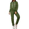 imagePINSV Sweatsuits Women 2 Piece Outfits Casual Jogging Suits Long Sleeve Hoodie Sweatpants Tracksuits SetsArmy Green