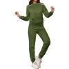 imagePINSV Sweatsuits Women 2 Piece Outfits Casual Jogging Suits Long Sleeve Hoodie Sweatpants Tracksuits SetsArmy Green