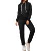 imagePINSV Sweatsuits Women 2 Piece Outfits Casual Jogging Suits Long Sleeve Hoodie Sweatpants Tracksuits SetsBlack