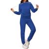 imagePINSV Sweatsuits Women 2 Piece Outfits Casual Jogging Suits Long Sleeve Hoodie Sweatpants Tracksuits SetsBlue