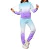 imagePINSV Sweatsuits Women 2 Piece Outfits Casual Jogging Suits Long Sleeve Hoodie Sweatpants Tracksuits SetsBlue Purple Gradient