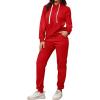 imagePINSV Sweatsuits Women 2 Piece Outfits Casual Jogging Suits Long Sleeve Hoodie Sweatpants Tracksuits SetsBright Red