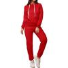 imagePINSV Sweatsuits Women 2 Piece Outfits Casual Jogging Suits Long Sleeve Hoodie Sweatpants Tracksuits SetsBright Red
