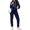 imagePINSV Sweatsuits Women 2 Piece Outfits Casual Jogging Suits Long Sleeve Hoodie Sweatpants Tracksuits SetsDark Blue