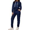 imagePINSV Sweatsuits Women 2 Piece Outfits Casual Jogging Suits Long Sleeve Hoodie Sweatpants Tracksuits SetsDark Blue