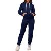 imagePINSV Sweatsuits Women 2 Piece Outfits Casual Jogging Suits Long Sleeve Hoodie Sweatpants Tracksuits SetsDark Blue