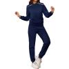 imagePINSV Sweatsuits Women 2 Piece Outfits Casual Jogging Suits Long Sleeve Hoodie Sweatpants Tracksuits SetsDark Blue