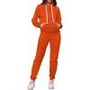 imagePINSV Sweatsuits Women 2 Piece Outfits Casual Jogging Suits Long Sleeve Hoodie Sweatpants Tracksuits SetsOrange