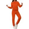 imagePINSV Sweatsuits Women 2 Piece Outfits Casual Jogging Suits Long Sleeve Hoodie Sweatpants Tracksuits SetsOrange