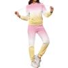 imagePINSV Sweatsuits Women 2 Piece Outfits Casual Jogging Suits Long Sleeve Hoodie Sweatpants Tracksuits SetsYellow Pink Gradient