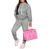 imagePINSV Sweatsuits Women 2 Piece Outfits Casual Jogging Suits Long Sleeve Hoodie Sweatpants Tracksuits SetsLight Gray