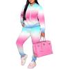 imagePINSV Sweatsuits Women 2 Piece Outfits Casual Jogging Suits Long Sleeve Hoodie Sweatpants Tracksuits SetsPink Blue Gradient