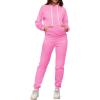 imagePINSV Sweatsuits Women 2 Piece Outfits Casual Jogging Suits Long Sleeve Hoodie Sweatpants Tracksuits SetsPink