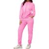 imagePINSV Sweatsuits Women 2 Piece Outfits Casual Jogging Suits Long Sleeve Hoodie Sweatpants Tracksuits SetsPink