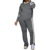 imagePINSV 2 Piece Sets for Women Fall Casual Outfits Long Sleeve Top and Flare Pants Lounge Sets Track suitGrey