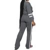 imagePINSV 2 Piece Sets for Women Fall Casual Outfits Long Sleeve Top and Flare Pants Lounge Sets Track suitGrey