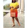 imagePINSV Women Plus Size Summer Casual T Shirt Dresses Short Sleeve Tunic Dress with Pockets Yellow Gradient 5XL1