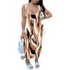 imagePINSV Womens Sexy Sleeveless Bodycon Tank Dress U Neck Halter Wrap Long Maxi Dresses Casual Party Beach Sundresses Curved Print S
