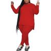 imagePINSV Womens Plus Size 2 Piece Outfits Sweatsuits Tracksuit Loungewear SetsA5red