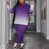 imagePINSV Womens Plus Size 2 Piece Outfits Sweatsuits Tracksuit Loungewear SetsA8purple Gradual