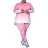 imagePINSV Womens Plus Size 2 Piece Outfits Sweatsuits Tracksuit Loungewear SetsA9pink Gradual