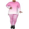 imagePINSV Womens Plus Size 2 Piece Outfits Sweatsuits Tracksuit Loungewear SetsA9pink Gradual