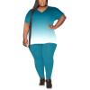 imagePINSV Womens Plus Size 2 Piece Outfits Sweatsuits Tracksuit Loungewear SetsB8turquoise