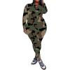 imagePINSV Womens Plus Size 2 Piece Outfits Tracksuits Long Sleeve Top Pants Sets SweatsuitCamouflage