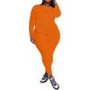 imagePINSV Womens Plus Size 2 Piece Outfits Tracksuits Long Sleeve Top Pants Sets SweatsuitOrange