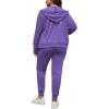imagePINSV Women Plus Size 2 Piece Outfits Sweatsuits Full Zip Hooded Sweatshirt Sweatpants TracksuitsAlilac