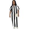 imagePINSV Womens 2 Piece Outfits Short Sleeve Polo Shirt Wide Leg Pants Tracksuit Lounge SetsBlack and White